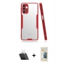 MARSİLYAN™- Galaxy A72 Kılıf Atlas Asil Serisi - Siyah 6D Mat Seramik Hayalet Nano Ekran Koruyucu + Kamera Lens Koruma Cam - SF
