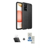 MARSİLYAN™- Galaxy A72 Kılıf Doruk Klasik Özel Seri - Şeffaf Royal Nano Ekran Koruyucu + Kamera Lens Koruma Cam - SF