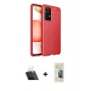 MARSİLYAN™- Galaxy A72 Kılıf Doruk Klasik Özel Seri - Siyah 6D Mat Seramik Hayalet Nano Ekran Koruyucu + Kamera Lens Koruma Cam - SF