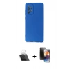MARSİLYAN™- Galaxy A72 Kılıf Kozmos Yansıma Özel Seri - Siyah 3D Antistatik Mat Seramik Nano Ekran Koruyucu + Kamera Lens Koruma Cam - SF