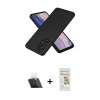 MARSİLYAN™- Galaxy A72 Kılıf Kozmos Yansıma Özel Seri - Siyah Mat Seramik Nano Ekran Koruyucu + Kamera Lens Koruma Cam - SF