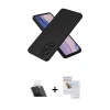 MARSİLYAN™- Galaxy A72 Kılıf Kozmos Yansıma Özel Seri - Siyah Seramik Nano Ekran Koruyucu + Kamera Lens Koruma Cam - SF