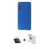 MARSİLYAN™- Galaxy A72 Kılıf Kozmos Yansıma Özel Seri - Siyah Seramik Nano Ekran Koruyucu + Kamera Lens Koruma Cam - SF