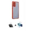 MARSİLYAN™- Galaxy A72 Kılıf Nova Asil Özel Seri - Siyah 3D Antistatik Seramik Nano Ekran Koruyucu + Kamera Lens Koruma Cam - SF