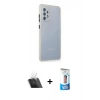 MARSİLYAN™- Galaxy A72 Kılıf Nova Asil Özel Seri - Siyah 5D Eko Cam Ekran Koruyucu + Kamera Lens Koruma Cam - SF