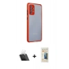 MARSİLYAN™- Galaxy A72 Kılıf Nova Asil Özel Seri - Siyah 6D Mat Seramik Hayalet Nano Ekran Koruyucu + Kamera Lens Koruma Cam - SF