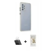 MARSİLYAN™- Galaxy A72 Kılıf Nova Asil Özel Seri - Siyah Mat Seramik Nano Ekran Koruyucu + Kamera Lens Koruma Cam - SF