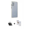 MARSİLYAN™- Galaxy A72 Kılıf Nova Asil Özel Seri - Siyah Seramik Nano Ekran Koruyucu + Kamera Lens Koruma Cam - SF