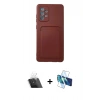 MARSİLYAN™- Galaxy A72 Kılıf Vadi Çizgi Prime - Siyah 3D Antistatik Seramik Nano Ekran Koruyucu + Kamera Lens Koruma Cam - SF