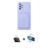 MARSİLYAN™- Galaxy A72 Kılıf Vadi Çizgi Prime - Siyah 3D Antistatik Seramik Nano Ekran Koruyucu + Kamera Lens Koruma Cam - SF