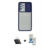 MARSİLYAN™- Galaxy A72 Kılıf Vadi Çizgi - Şeffaf Royal Nano Ekran Koruyucu + Kamera Lens Koruma Cam - SF
