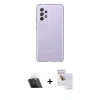 MARSİLYAN™- Galaxy A72 Kılıf Zirve Doku - Siyah Seramik Nano Ekran Koruyucu + Kamera Lens Koruma Cam - SF