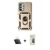 MARSİLYAN™- Galaxy A73 5G Kılıf Ahenk Klasik - Siyah 6D Mat Seramik Hayalet Nano Ekran Koruyucu + Kamera Lens Koruma Cam - SF
