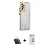 MARSİLYAN™- Galaxy A73 5G Kılıf Çekirdek Klasik Serisi - Siyah Mat Seramik Nano Ekran Koruyucu + Kamera Lens Koruma Cam - SF