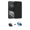MARSİLYAN™- Galaxy A73 5G Kılıf Kozmos Yansıma Özel Seri - Siyah 3D Antistatik Cam Ekran Koruyucu + Kamera Lens Koruma Cam - SF