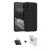 MARSİLYAN™- Galaxy A73 5G Kılıf Kozmos Yansıma Özel Seri - Siyah Seramik Nano Ekran Koruyucu + Kamera Lens Koruma Cam - SF