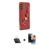 MARSİLYAN™- Galaxy A73 5G Kılıf Nova Işık Prime - Siyah 3D Antistatik Mat Seramik Nano Ekran Koruyucu + Kamera Lens Koruma Cam - SF