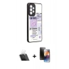 MARSİLYAN™- Galaxy A73 5G Kılıf Odak Klasik Serisi - Siyah 3D Antistatik Mat Seramik Nano Ekran Koruyucu + Kamera Lens Koruma Cam - SF
