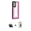 MARSİLYAN™- Galaxy A73 5G Kılıf Odak Klasik Serisi - Siyah 6D Mat Seramik Hayalet Nano Ekran Koruyucu + Kamera Lens Koruma Cam - SF