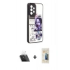MARSİLYAN™- Galaxy A73 5G Kılıf Odak Klasik Serisi - Siyah 6D Mat Seramik Hayalet Nano Ekran Koruyucu + Kamera Lens Koruma Cam - SF
