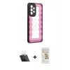 MARSİLYAN™- Galaxy A73 5G Kılıf Odak Klasik Serisi - Siyah Mat Seramik Nano Ekran Koruyucu + Kamera Lens Koruma Cam - SF