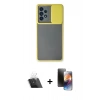 MARSİLYAN™- Galaxy A73 5G Kılıf Vadi Çizgi - Siyah 3D Antistatik Mat Seramik Nano Ekran Koruyucu + Kamera Lens Koruma Cam - SF