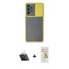MARSİLYAN™- Galaxy A73 5G Kılıf Vadi Çizgi - Siyah Mat Seramik Nano Ekran Koruyucu + Kamera Lens Koruma Cam - SF