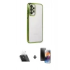 MARSİLYAN™- Galaxy A73 5G Kılıf Vadi Minimal - Siyah 3D Antistatik Mat Seramik Nano Ekran Koruyucu + Şeffaf Kamera Lens Koruma Cam