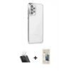 MARSİLYAN™- Galaxy A73 5G Kılıf Vadi Minimal - Siyah 6D Mat Seramik Hayalet Nano Ekran Koruyucu + Kamera Lens Koruma Cam - SF