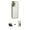 MARSİLYAN™- Galaxy A73 5G Kılıf Vadi Minimal - Siyah 6D Mat Seramik Hayalet Nano Ekran Koruyucu + Kamera Lens Koruma Cam - SF