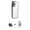 MARSİLYAN™- Galaxy A73 5G Kılıf Vadi Minimal - Siyah 6D Mat Seramik Hayalet Nano Ekran Koruyucu + Kamera Lens Koruma Cam - SF