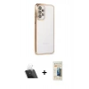 MARSİLYAN™- Galaxy A73 5G Kılıf Vadi Minimal - Siyah 6D Mat Seramik Hayalet Nano Ekran Koruyucu + Kamera Lens Koruma Cam - SF