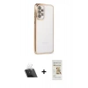 MARSİLYAN™- Galaxy A73 5G Kılıf Vadi Minimal - Siyah Mat Seramik Nano Ekran Koruyucu + Kamera Lens Koruma Cam - SF