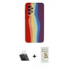 MARSİLYAN™- Galaxy A73 5G Kılıf Yadigar Çizgi - Siyah Mat Seramik Nano Ekran Koruyucu + Kamera Lens Koruma Cam - SF