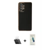 MARSİLYAN™- Galaxy A73 5G Kılıf Yankı Serisi - Şeffaf Pasifik Cam Ekran Koruyucu + Kamera Lens Koruma Cam - SF