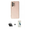 MARSİLYAN™- Galaxy A73 5G Kılıf Yankı Serisi - Şeffaf Pasifik Cam Ekran Koruyucu + Kamera Lens Koruma Cam - SF