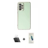 MARSİLYAN™- Galaxy A73 5G Kılıf Yankı Serisi - Şeffaf Pasifik Cam Ekran Koruyucu + Kamera Lens Koruma Cam - SF