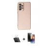 MARSİLYAN™- Galaxy A73 5G Kılıf Yankı Serisi - Siyah 3D Antistatik Mat Seramik Nano Ekran Koruyucu + Kamera Lens Koruma Cam - SF