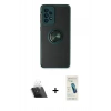 MARSİLYAN™- Galaxy A73 5G Kılıf Yörünge Çizgi - Şeffaf Pasifik Cam Ekran Koruyucu + Kamera Lens Koruma Cam - SF