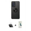 MARSİLYAN™- Galaxy A73 5G Kılıf Yörünge Çizgi - Şeffaf Pasifik Cam Ekran Koruyucu + Kamera Lens Koruma Cam - SF