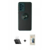MARSİLYAN™- Galaxy A73 5G Kılıf Yörünge Çizgi - Siyah 6D Mat Seramik Hayalet Nano Ekran Koruyucu + Kamera Lens Koruma Cam - SF