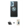 MARSİLYAN™- Galaxy A73 5G Kılıf Yörünge Çizgi - Siyah 6D Mat Seramik Hayalet Nano Ekran Koruyucu + Kamera Lens Koruma Cam - SF