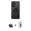 MARSİLYAN™- Galaxy A73 5G Kılıf Yörünge Çizgi - Siyah 6D Mat Seramik Hayalet Nano Ekran Koruyucu + Kamera Lens Koruma Cam - SF