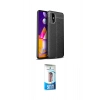 MARSİLYAN™- Galaxy M31S Kılıf Doruk Klasik Özel Seri - Siyah 5D Eko Cam Ekran Koruyucu