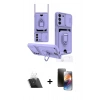 MARSİLYAN™- Galaxy S21 FE Kılıf Vadi Form Prime - Siyah 3D Antistatik Mat Seramik Nano Ekran Koruyucu + Kamera Lens Koruma Cam - SF