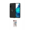 MARSİLYAN™- Galaxy S21 Plus Kılıf Yankı Form Prime - Siyah Hayalet Edge Cam Ekran Koruyucu