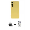 MARSİLYAN™- Galaxy S22 Kılıf Ahenk Serisi - Şeffaf Uv Polymer Nano Ekran Koruyucu + Kamera Lens Koruma Cam - SF