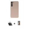 MARSİLYAN™- Galaxy S22 Kılıf Ahenk Serisi - Siyah AutoKit 5in1 Fiber Hayalet Polymer Nano Ekran Koruyucu + Kamera Lens Koruma Cam - SF