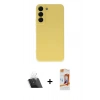 MARSİLYAN™- Galaxy S22 Kılıf Ahenk Serisi - Siyah AutoKit 5in1 Fiber Polymer Nano Ekran Koruyucu + Kamera Lens Koruma Cam - SF