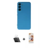 MARSİLYAN™- Galaxy S22 Kılıf Ahenk Serisi - Siyah AutoKit 5in1 Fiber Polymer Nano Ekran Koruyucu + Kamera Lens Koruma Cam - SF